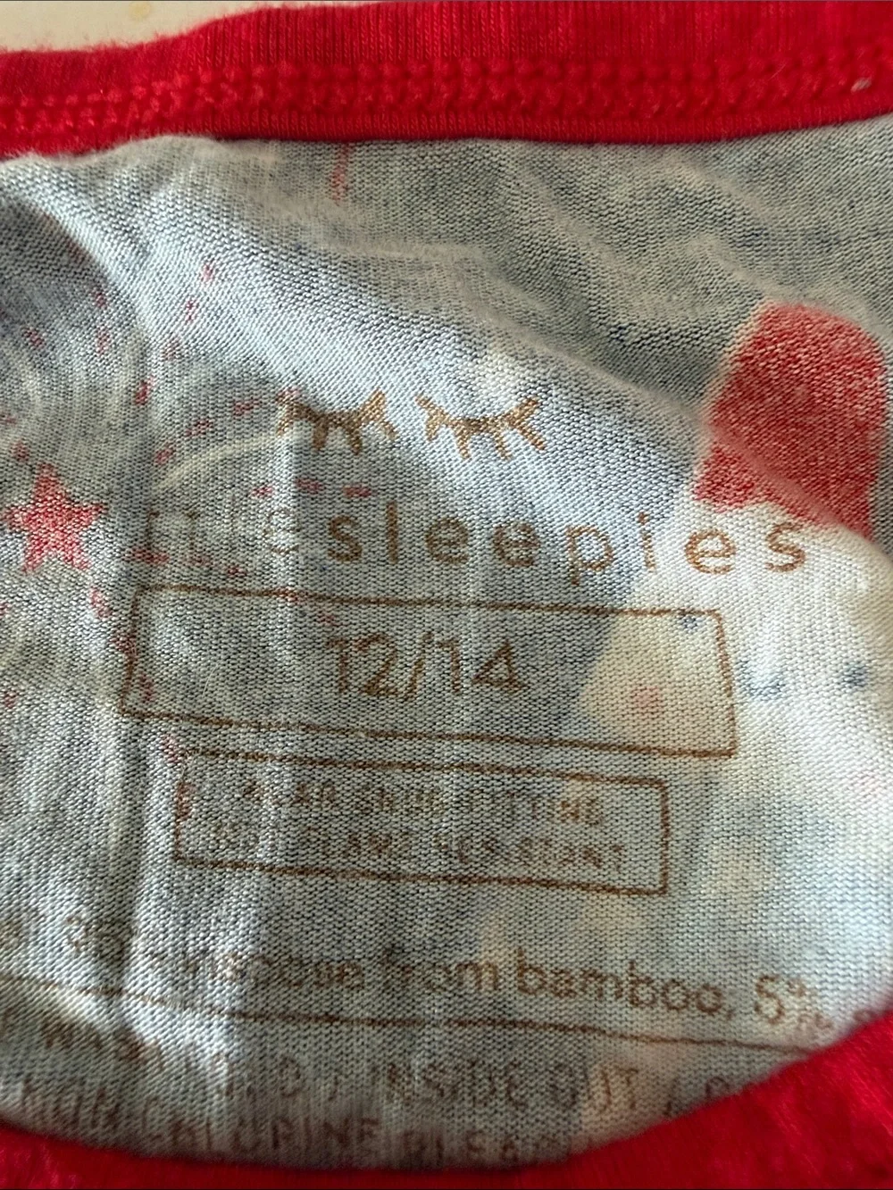 Little Sleepies size 12/14 *Has Wash Wear- Pictured